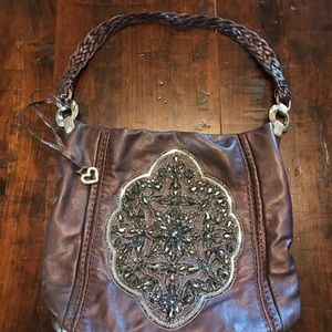 Brighton Anju Beaded shoulder bag Amethyst